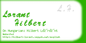 lorant hilbert business card